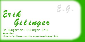 erik gilinger business card